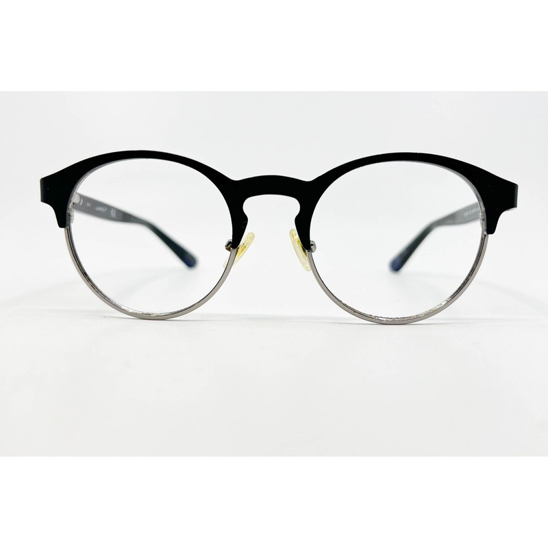 GANT Eyeglasses Unisex Black Silver Round GA3138 002 48-20-140