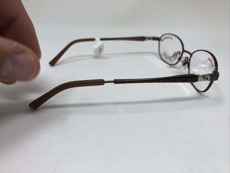 TURBOFLEX EYEGLASSES FRAME MOD EC365 46-16-125 360 hinges BROWN METAL 3206 gallery