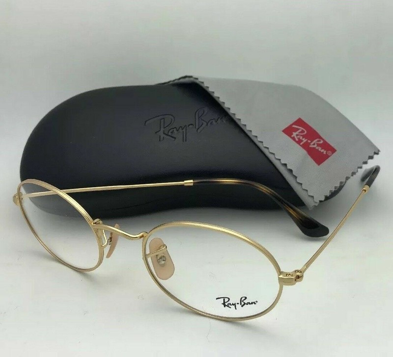 New RAY-BAN Rx-able Eyeglasses RB 3547V 2500 51-21 145 Shiny Gold Frame w/ Case
