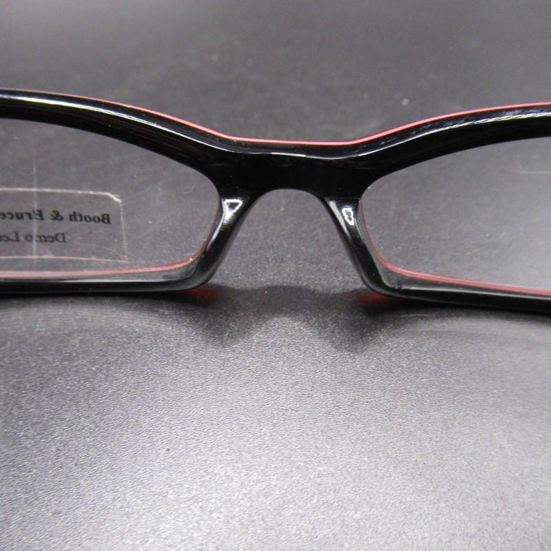 Booth & Bruce England Model 857 Radiant Red Black Rectangular Eyeglass Frames gallery