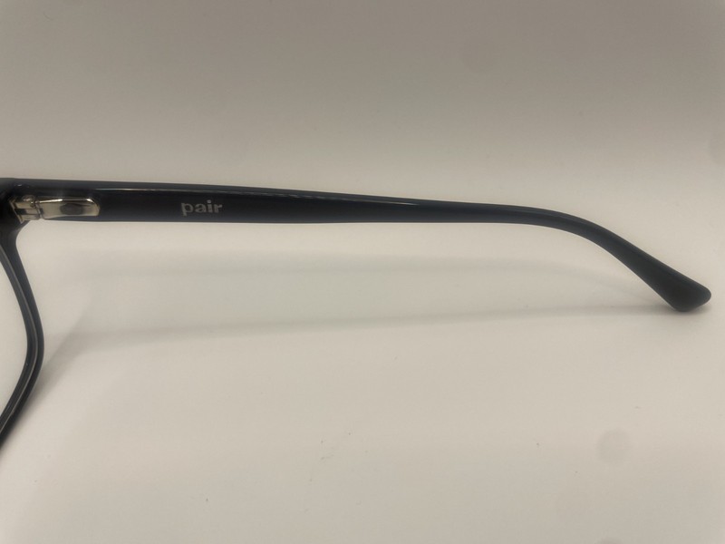 PAIR EYEWEAR THE KIRBY 001 BLACK EYEGLASS FRAMES 54-17-140 + 1 TOPPER W/CASE. gallery