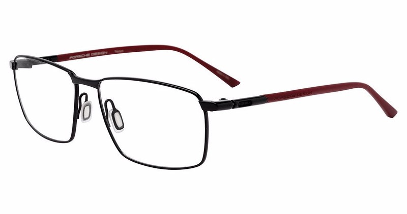 Porsche Design P8766 Eyeglasses Eye Glasses A000 Black/ Red Titanium Authentic N