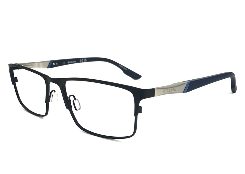 Columbia Eyeglasses Frames C3031 410 Matte Blue Silver Rectangle XL 57-18-145