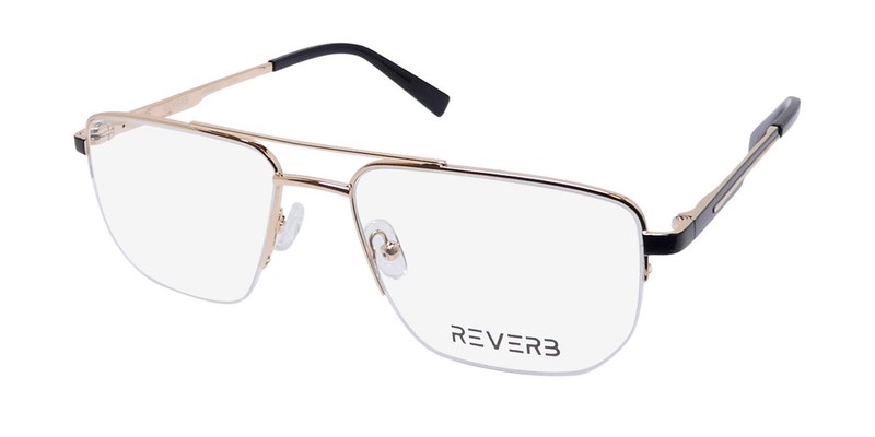 NEW REVERB RVMO5175 EYEGLASS FRAME MENS HALF-RIM VIETNAM GOLD 56-18-150 PILOT