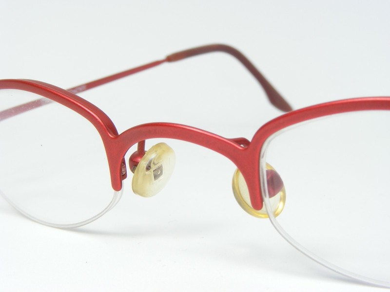 Vintage OPTIK BISCHOFF 348 Col 3 RED EYEGLASSES GLASSES METAL FRAME 39-26-133mm gallery