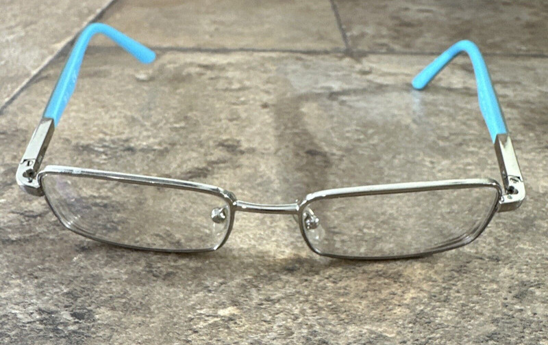 Ray-Ban RB 1033 4017 Silver Blue Eyeglasses Frame Flex Hinge 47-16 125-28mm G14
