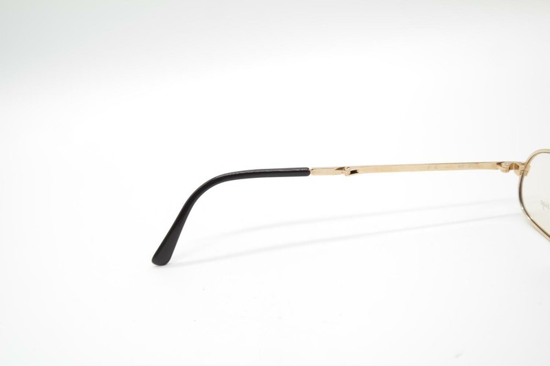 Vintage Prestige G 24 Gold White Oval Glasses Eyeglass Frame NOS gallery