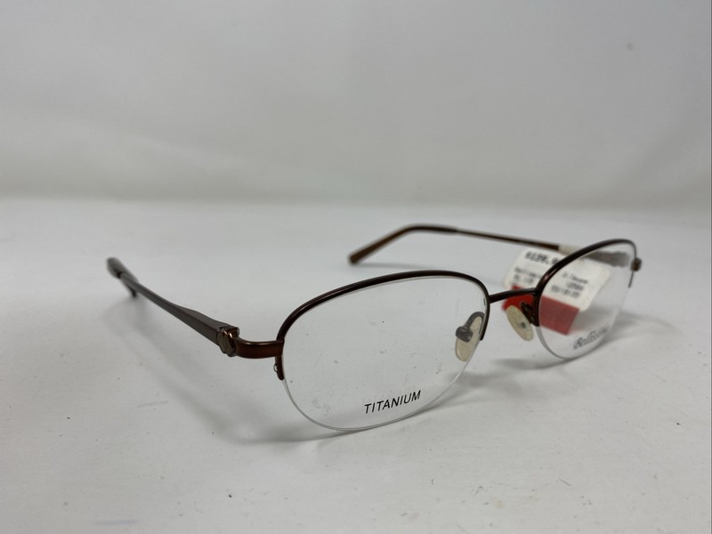 Bellissima BL 115 TAUPE 53-18-135 Metal Half Rim Eyeglasses Frame (745 gallery
