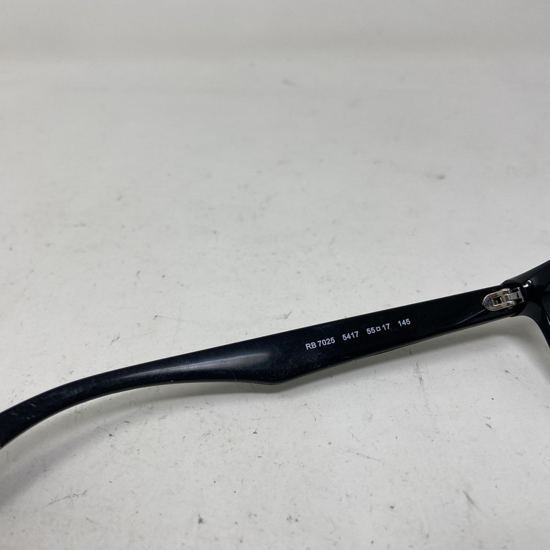 Ray-Ban RB7025 5417 55-17-145 GLOSSY BLACK W/ ORANGE TIPS EYEGLASSES 271T gallery