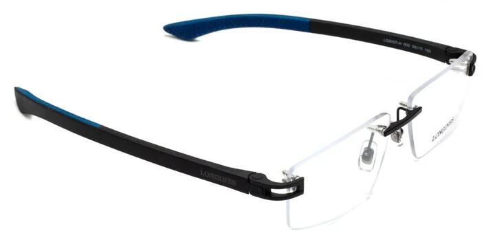 BRAND NEW LONGINES LG5007-H 002 RIMLESS MATTE BLACK EYEGLASSES AUTHENTIC 56-15 gallery