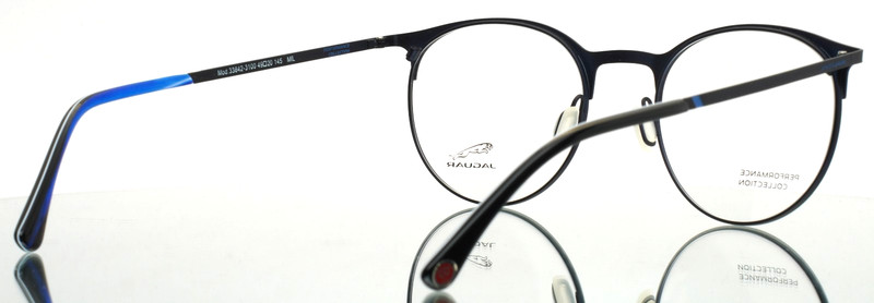 JAGUAR 33842 3100 Blue Silver Mens Round Eyeglasses 49-20-145 B:43 gallery