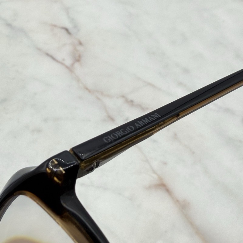 Giorgio Armani Eyeglasses Frames 2024 465 Black Clear Brown Oval 51-19-135 gallery