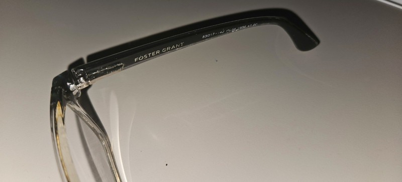 Foster Grant Tristan Black Eyeglasses 53-17-142 Stud Detail Optical Frames gallery