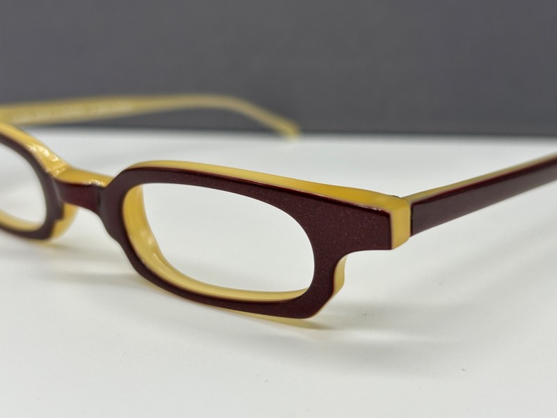 Anne Valentin Eyeglasses Frames Woman Red Brown Purple Square Slim Abaca NP:283€ gallery