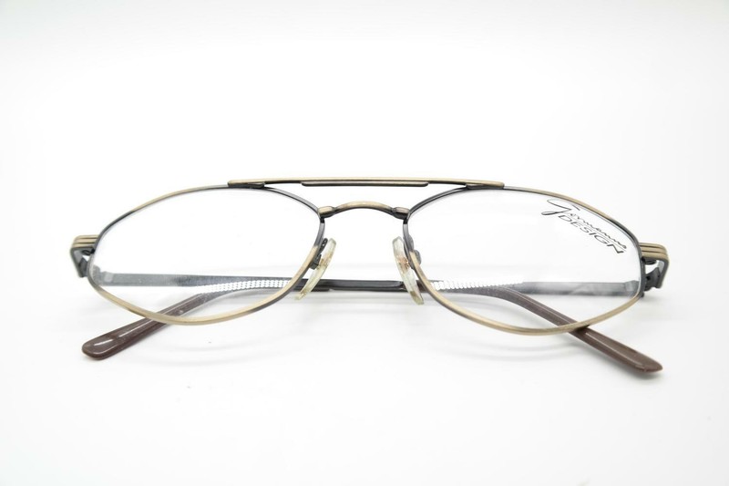 Vintage Gormanns 18504-5419 Brass Black Oval Glasses Frame NOS gallery