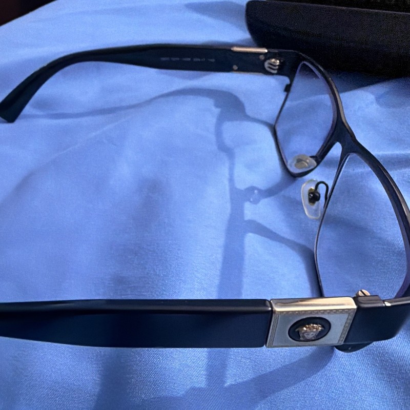 Versace MOD. 1274 1436 Men’s Eyeglasses Frames Only 55-17-140 Italy Black Gold gallery