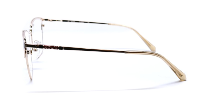NEW FLOWER FLR6054 EYEWEAR 54-17-140 BLACK METAL & PLASTIC WOMENS BROWLINE 001 gallery
