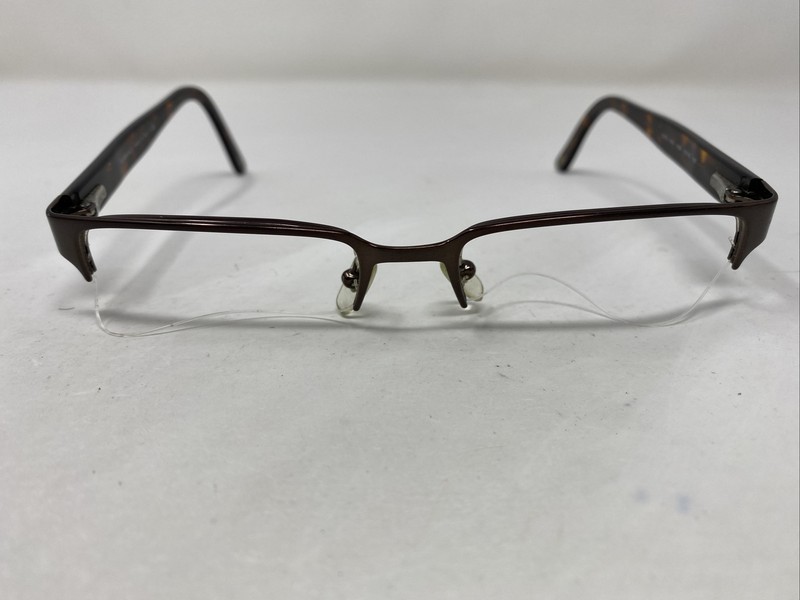 Versace Italy MOD 1184 1269 53-18-140 Brown Half Rim Eyeglasses Frame DE13
