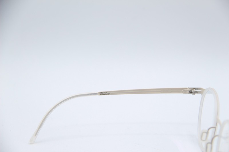 NEW LOOL BEVEL WHCL WHITE CLOUD GUNMETAL AUTHENTIC FRAMES EYEGLASSES 49-21 gallery