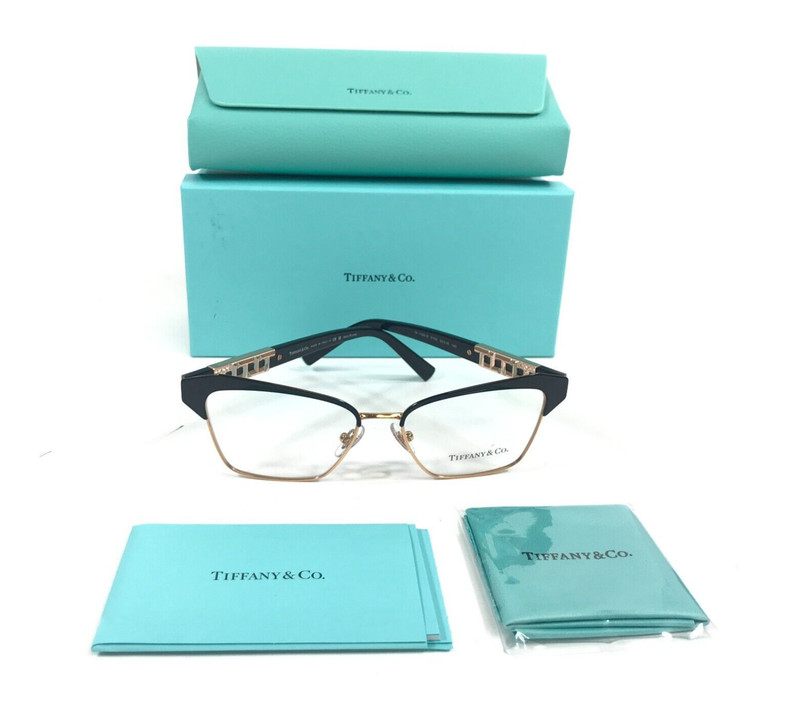Tiffany & Co. Eyeglasses Frame TF1156-B 6105 Black Rose Gold Crystals 53-16-140