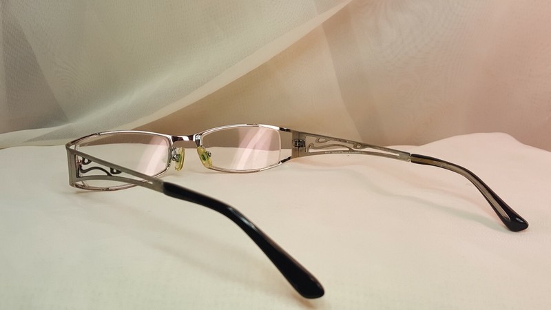 Konishi Japan Eyeglasses Silver Ks-59 Antique Silver Black 50 18 135 gallery