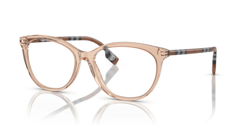 NEW BURBERRY BE2389 4088 PEACH CHECK AUTHENTIC EYEGLASSES FRAME
