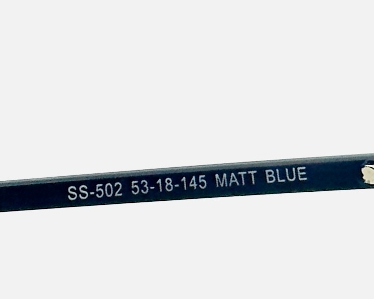 SUCCESS SS-502 MATT BLUE Bronze Unisex Square Full Rim Eyeglasses 53-18-145 B:38 gallery