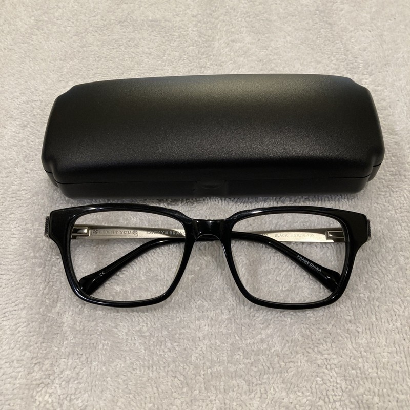 New Lucky Brand Women’s D503 Black Frame Glasses With Case