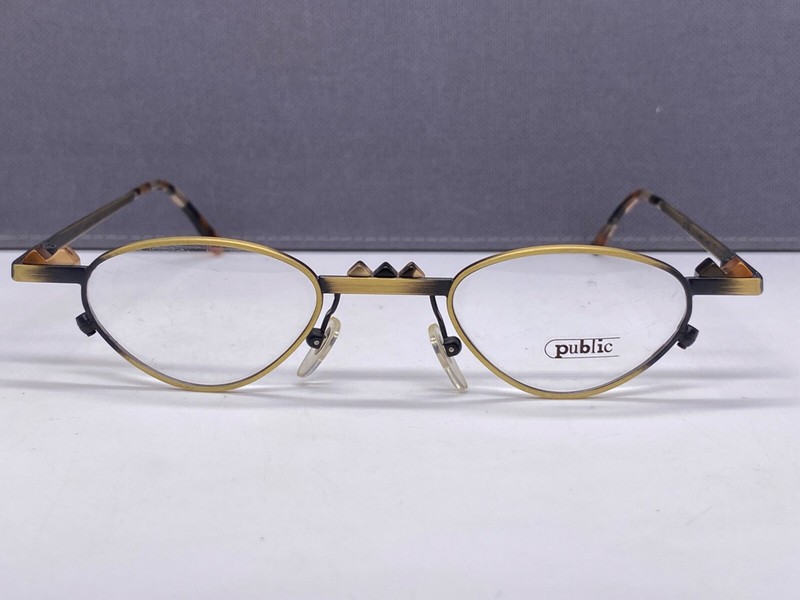 Public Eyeglasses Frames woman Round Oval Gold Multicoloured Small lens 3009