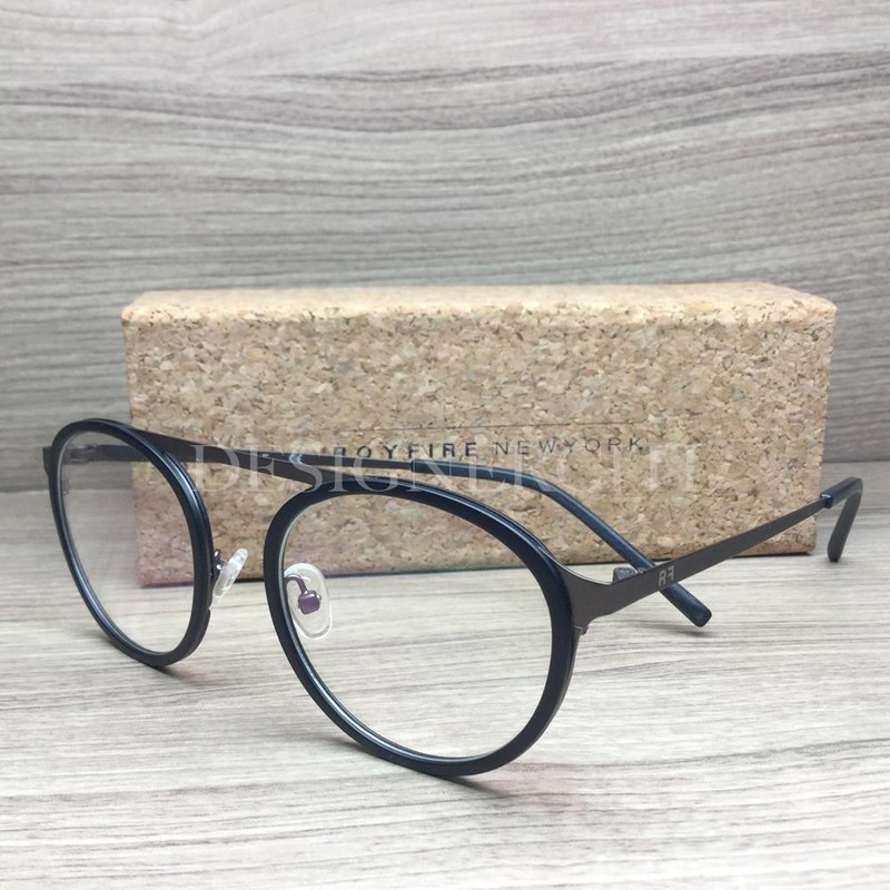 ROYFIRE New York RFO 027/16 Eyeglasses Matte Black Ruthenium C02 Authentic 49mm