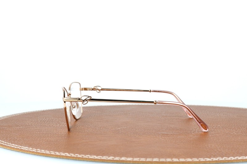 Chopard Vchf50S 08Fc 23Kt Rose Gold Square Eyeglasses Frames 55-16-140 gallery