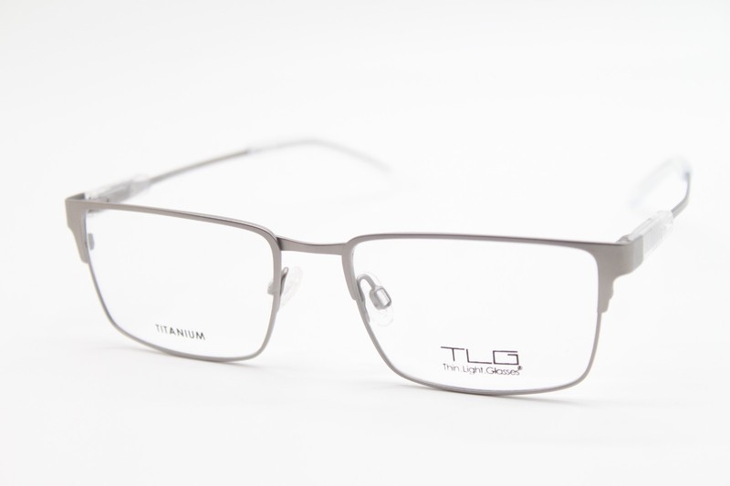 NEW TLG TITANIUM NU082 C02 GREY CRYSTAL AUTHENTIC EYEGLASSES 52-17