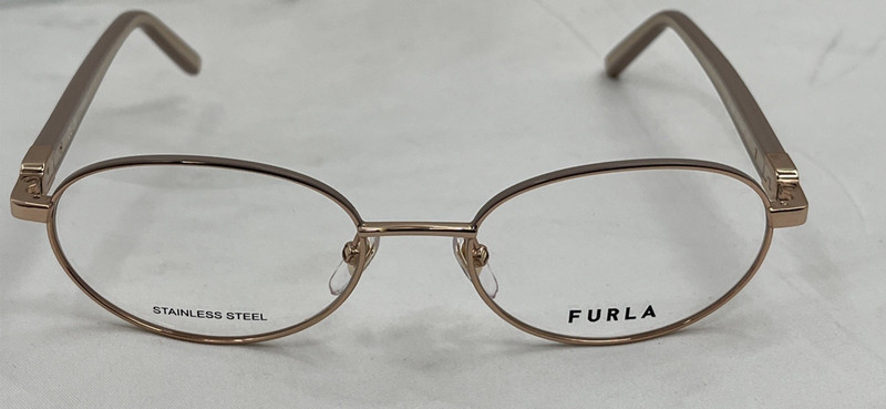 Furla Women's VFU998 02AM Shiny Copper Gold Eyeglass Size 53mm-18mm-140 gallery