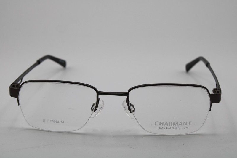 NEW CHARMANT TITANIUM PERFECTION CH11421 GR GRAY AUTHENTIC EYEGLASSES 52-20 gallery