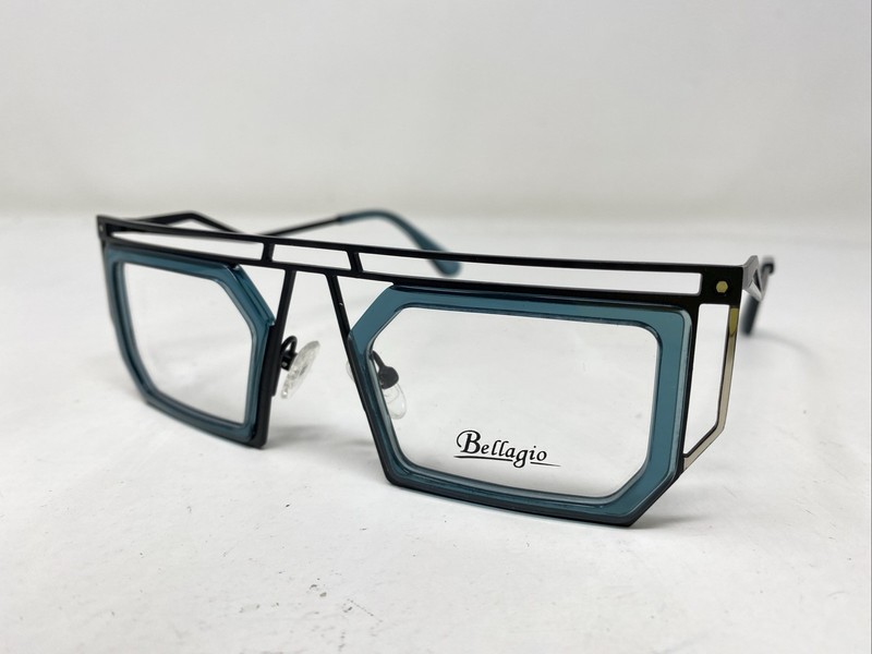 Bellagio JGX230226-02 49-23-142 Blue/Black Full Rim Eyeglasses Frame +P77 gallery