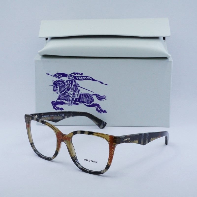 Burberry BE2415 4146 Check Sand 51mm Eyeglasses New Authentic