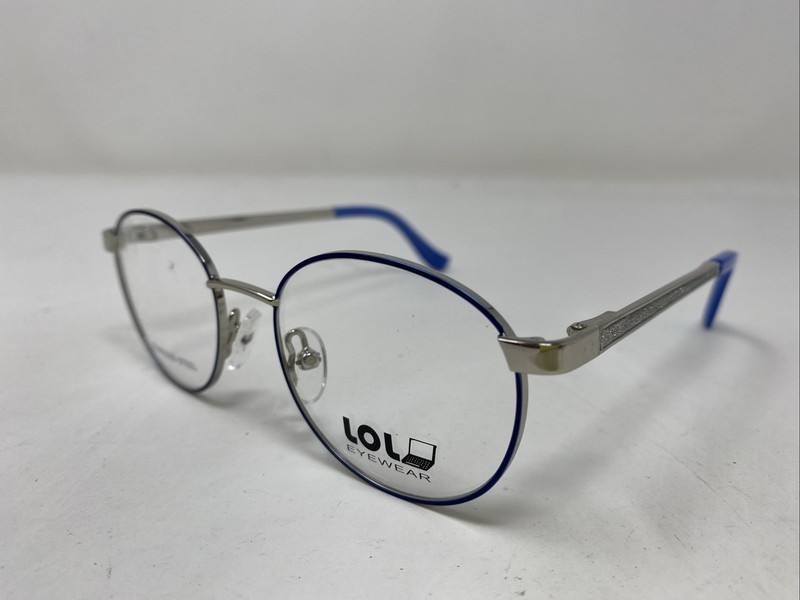 LOL Eyewear LOL-34 BLUE 45-16-125 Blue/Silver Full Rim Eyeglasses Frame 1504 gallery