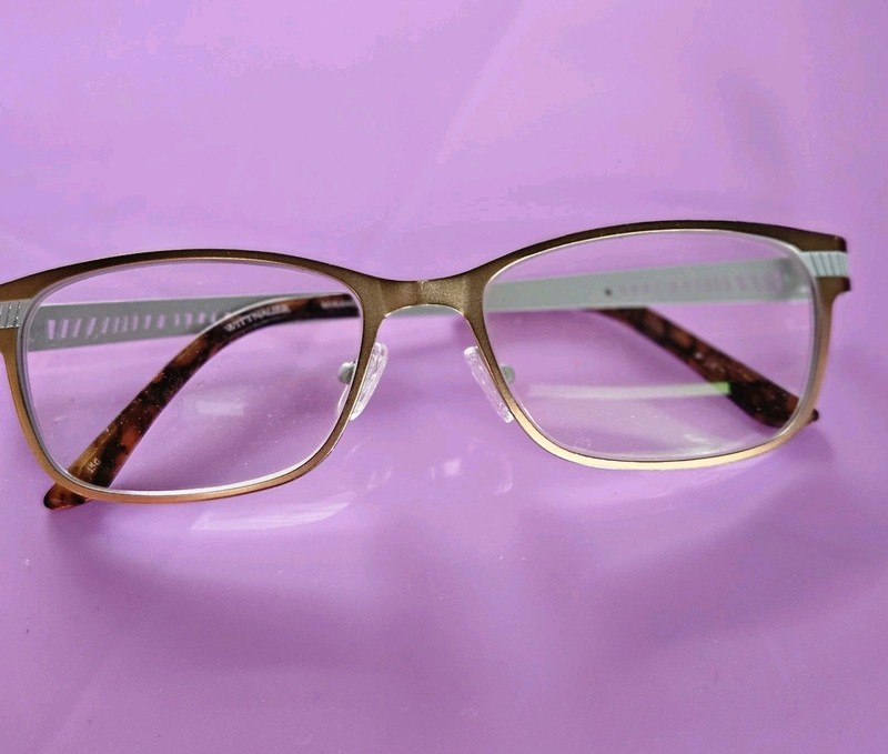 Wittnauer Eyeglass Frames Only Miranda 53-17-135 Mint Green Brown Metal Plastic