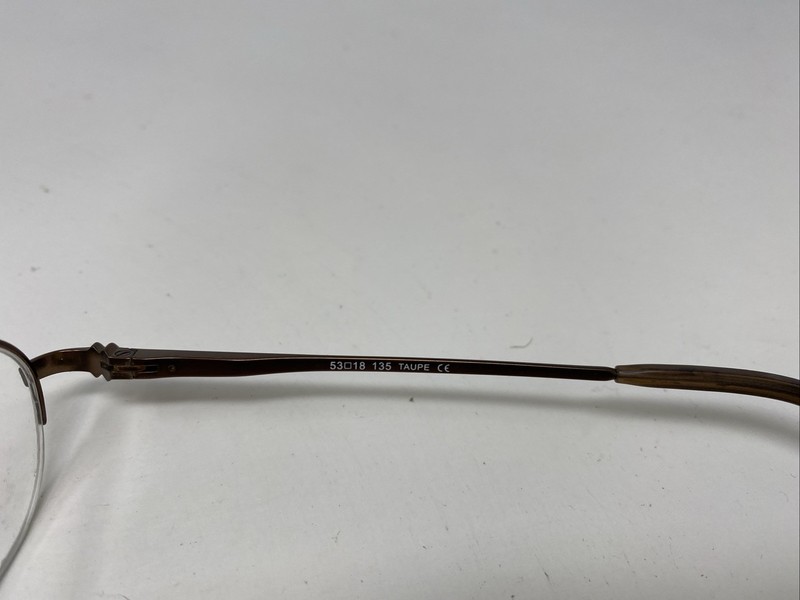 Bellissima BL 115 TAUPE 53-18-135 Metal Half Rim Eyeglasses Frame (745 gallery