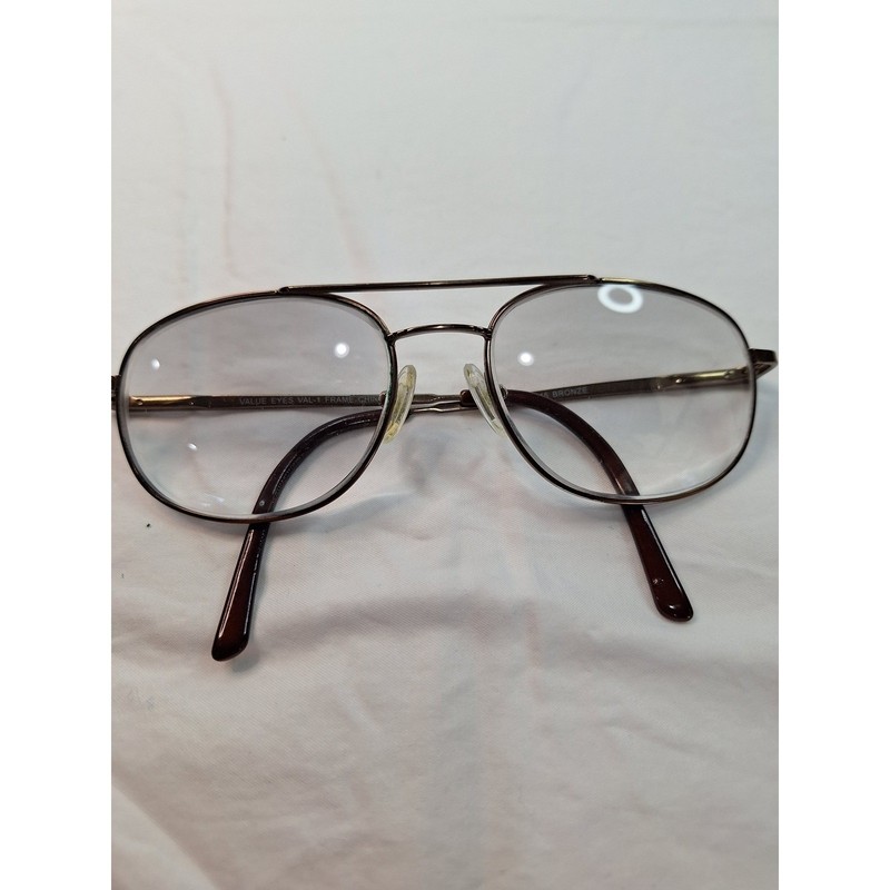 Value Eyes VAL-1 Bronze Aviator Eyeglass Frames 54-18-145 Prescription Metal
