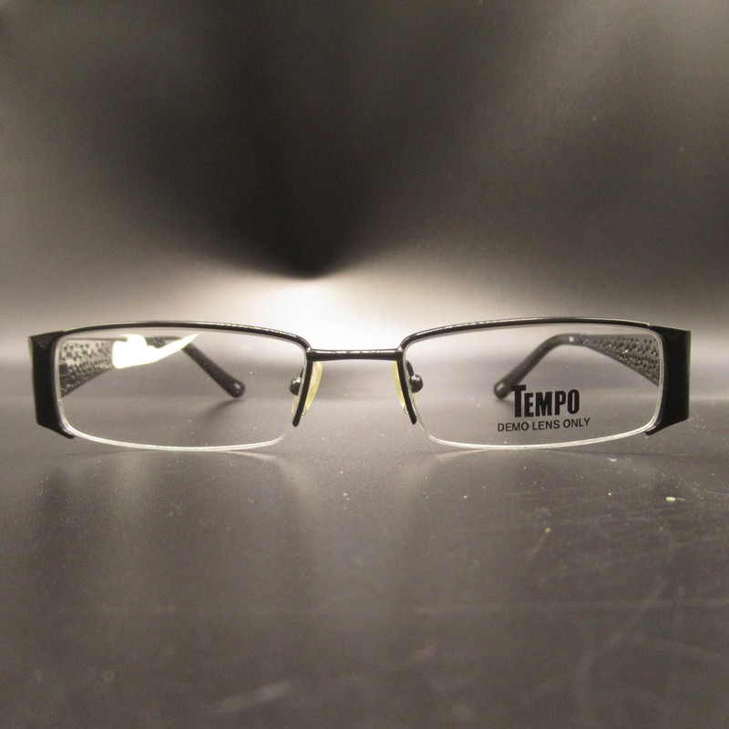 New Tempo WR9000 Black Half Rim Eyeglass Frames 51-18-135 Women’s Trend