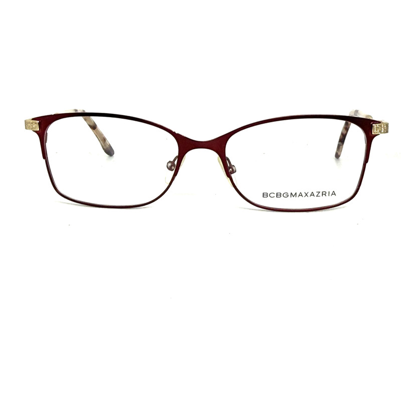 BCBGMAXAZRIA ANITA Wine Womens Rectangular Eyeglasses Frames 52-16-135 H20664