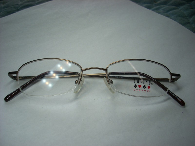 CASINO # CB-1060 MBR MEN’S BRONZE/ D.BROWN HALF RIM EYEGLASS FRAME 49-19-140(VB)