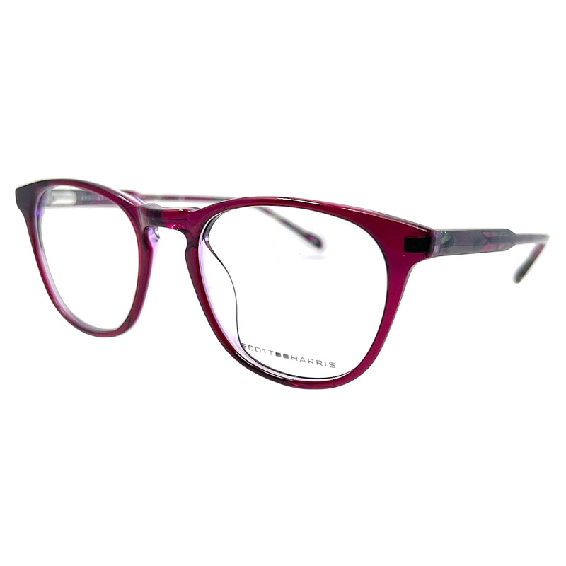 SCOTT HARRIS - SH500 C3 49/19/142 - GRAPE RED / LILAC - NEW Authentic EYEGLASSES gallery