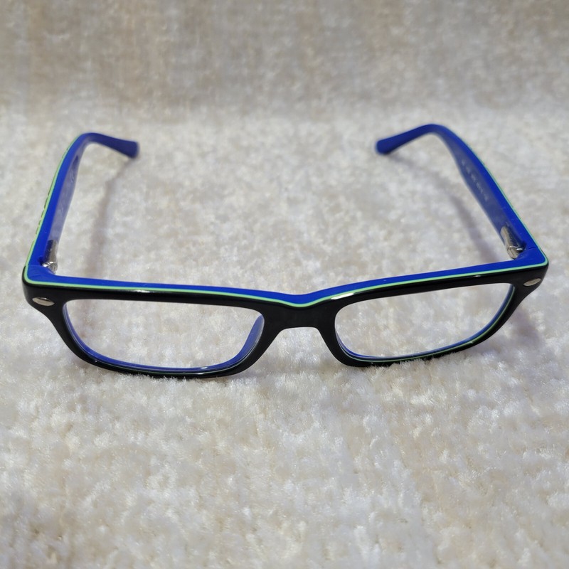 Ray Ban Eyeglasses Frames RB1535 3600 Blue Black Full Rim 48-16-130 gallery