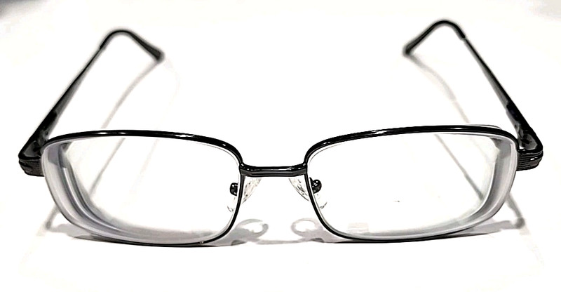 Jubilee 5812 Large Gunmetal Black Rectangle Eyeglasses Frames 59-17 150 gallery