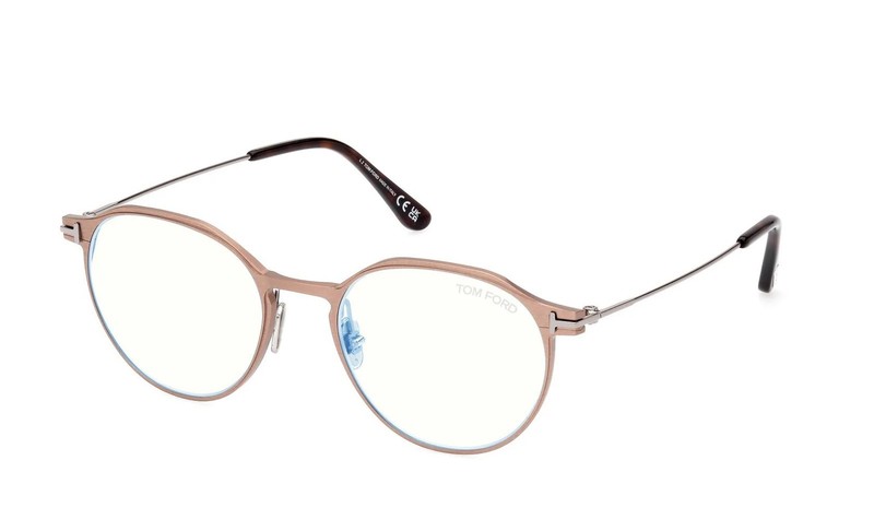 NEW TOM FORD FT5866-B 035 MATTE LIGHT BRONZE 52MM AUTHENTIC EYEGLASSES 52-19-145