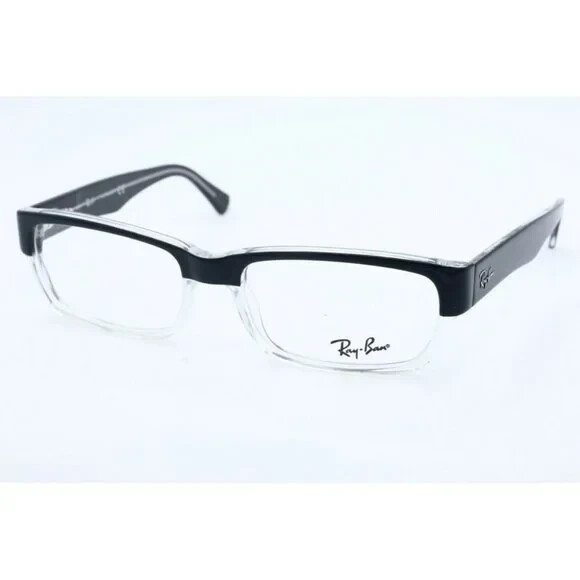 Ray Ban RB 5163 2034 Rectangle Clear Black Eyeglasses Demo Lenses 52mm
