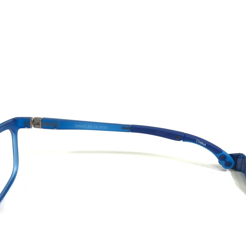 Miraflex Kids Eyeglasses Frames WILL C.130 Blue Square Full Rim 47-16-135 gallery