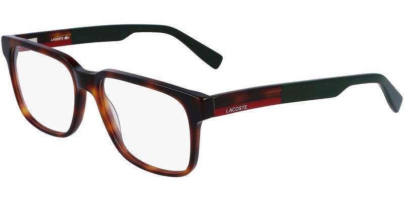 Lacoste Men’s Tortoise Soft Square Eyeglass Frames w/ Steel Hinges – L2908 240